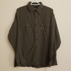 Columbia Button Down Shirt Green Fishing Size XXL